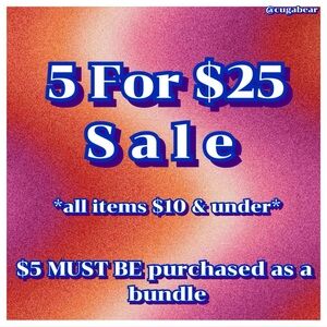 5 For $25 Sale Poster